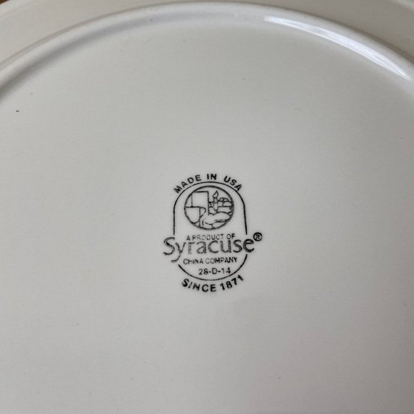 Syracuse Serving Plate Roman World Map Pattern Diameter: 12'' Made In USA Rare - Picture 3 of 9